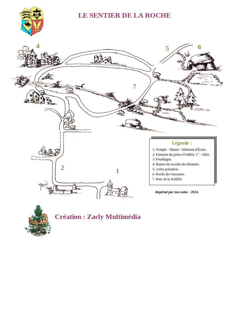 Sentier de la Roche des Sarrasins - Plan du parcours